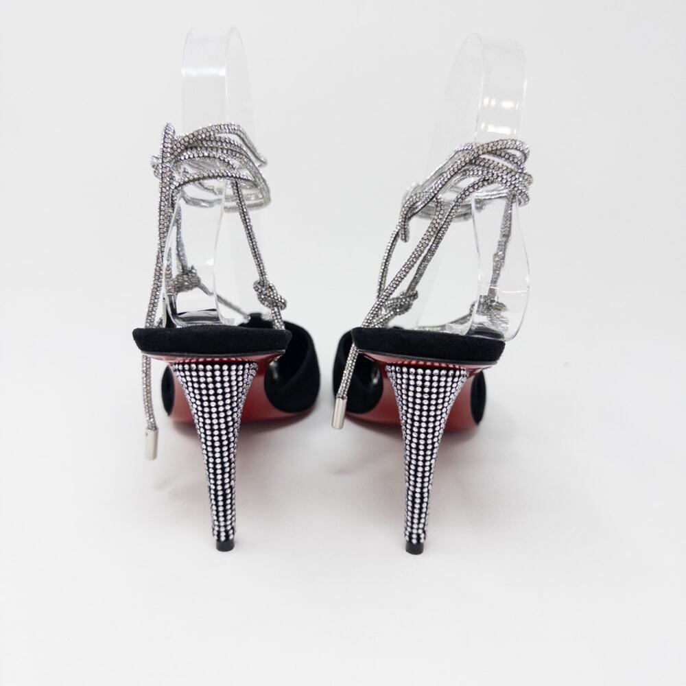 Christian Louboutin Astrid Crystal Lace-Up Strassita 85mm EU 38.5 - Picture 4 of 7